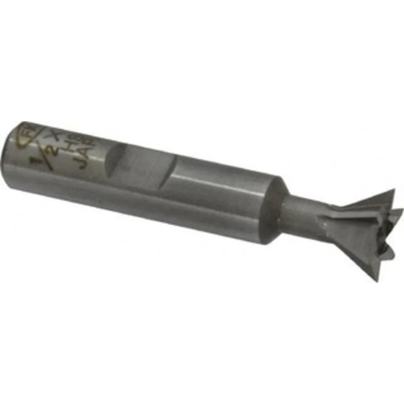 Value Collection 60 1/2 Cut Diam, 1/4 Cut Width, High Speed Steel Dovetail Cutter Uncoated, 3/8 Shank Diam, 2-1/8 OAL...